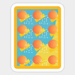 Geometric Sunset Sticker